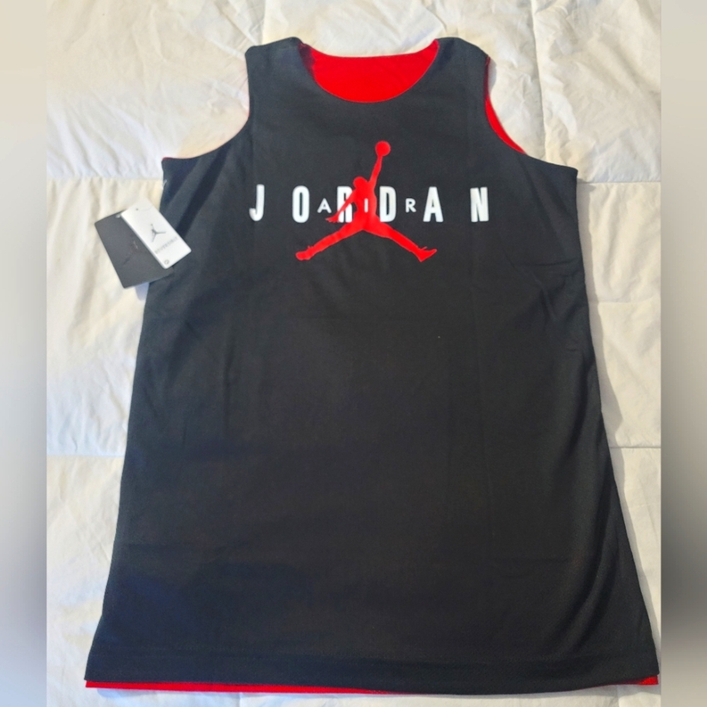 Jordan Black and Red Tank Top; Reversible; Boys size XL; New with tags